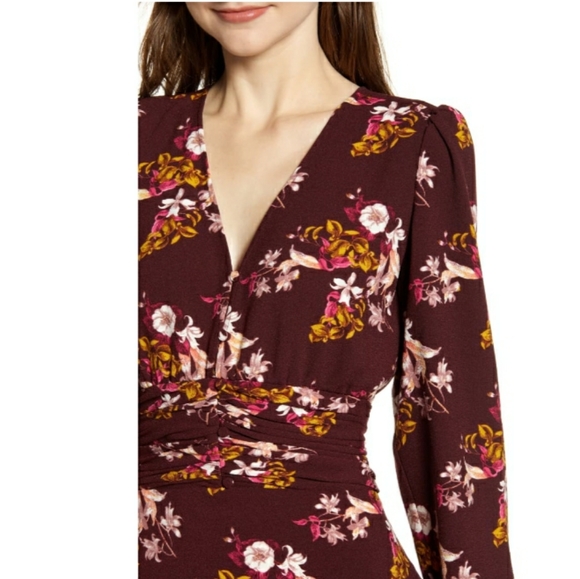 CHELSEA 28 Ruched Waist Floral Mini Dress NWT XXS - Picture 4 of 10